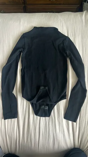 Zara open back long sleeve body suit thumbnail 2