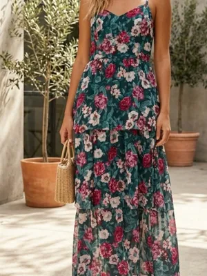 The General Good Stitch Fix Caitriona Tiered Floral Maxi Dress thumbnail 3