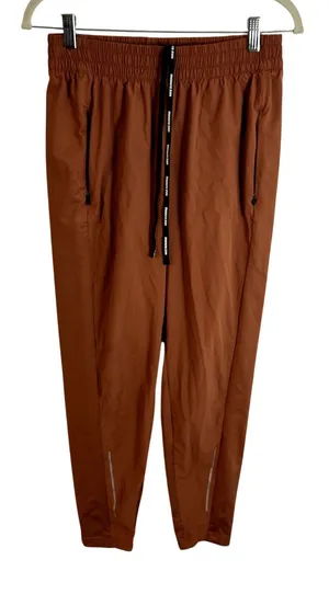 Nike Dri Fit Rip Stop Jogger Womens Size Medium Terracotta Dark Orange thumbnail 1