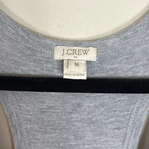 J. Crew Heather Gray Jersey Knit Racerback Maxi Dress Size Medium‎ thumbnail 4