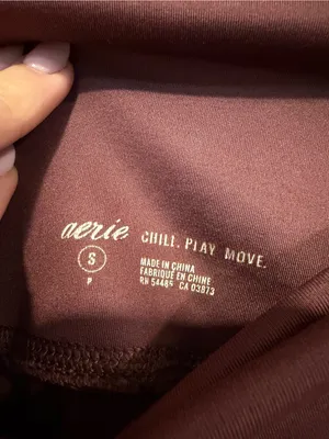 Aerie chill play move High-Waisted Leggings in Deep Burgundy‎ thumbnail 2