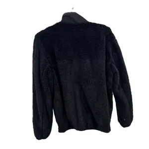 ZYIA black Sherpa 1/4 zip pullover M cozy warm outdoor activewear neutral soft thumbnail 2