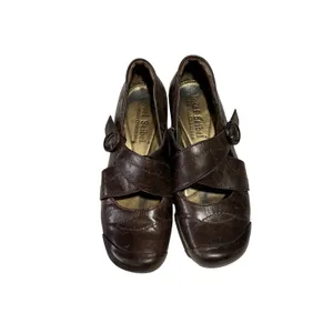 Vintage Y2K Josef Seibel Brown Leather Mary Jane Shoes Pumps EU 36 US 6 thumbnail 2