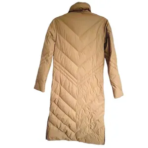 Cozy Casual Toffee Down Puffer Long Trench Coat Small thumbnail 5