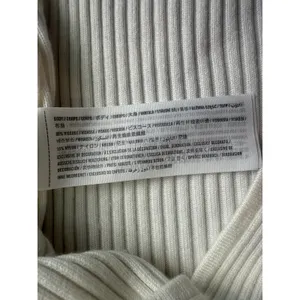 Abercrombie & Fitch Ribbed Twist Front Sweater Top Ivory Medium thumbnail 4