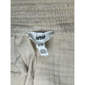 Aerie Neutral Gauzy High Waisted Textured 100% Cotton Shorts Women’s Size Medium thumbnail 9