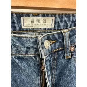 Free People We‎ The Free Tapered Mom Jeans Raw Hem Blue Women Size 25 OB817396 thumbnail 5