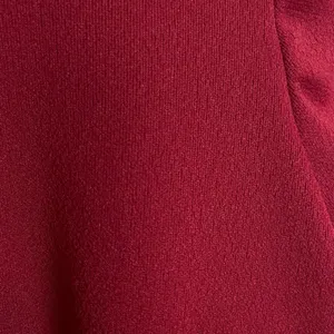 Vintage Handmade Dress‎ Sheath Red Burgundy Short Sleeves Crepe Women Classic thumbnail 11