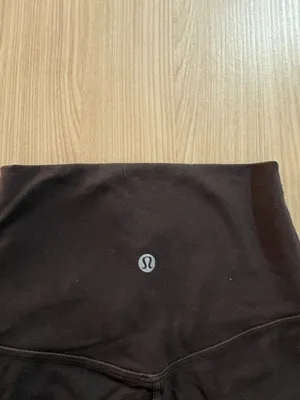 LuLuLemon Align High-Rise Shorts 6" Size 0 Solid Brown Biker Fitted Neutral thumbnail 3