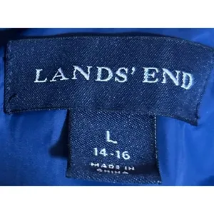 Lands End Women's Yellow Full Zip Puffer Coat Size‎ L 14-16 thumbnail 3