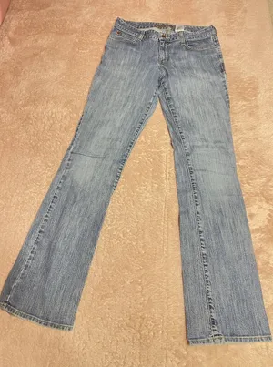 Eddie Bauer Jeans‎ Women's 6L Blue Cotton Denim Mid Rise Wide Leg Casual Bin11 thumbnail 1