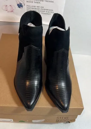 Steve Madden Chaya Pointed Toe Bootie black multi #casual #classic #stylish #chic #pointedtoe thumbnail 3