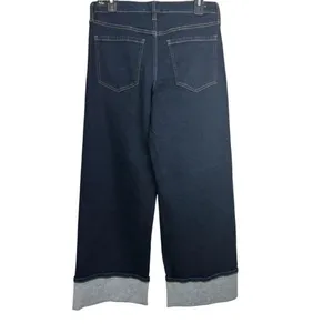 Liverpool Los Angeles High-Waisted Wide-Leg Crop Jeans (Size 8) thumbnail 2