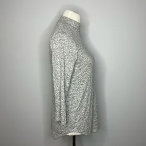 Moa Moa- Grey and Black Speckled Long Sleeve Turtleneck thumbnail 3