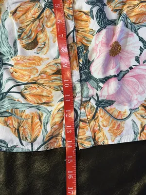 Cecilia Pettersson Anthropologie M Pink Floral Ruffle Off The Shoulder Puff Sle thumbnail 7