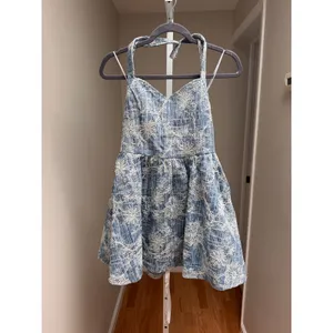 Elliatt Monica Halter Mini Dress Blue Size Small thumbnail 5