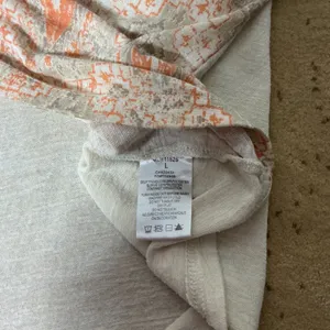 Miss‎ Me Womens L Peach Boho Medallion Print Swiss Dot Short Sleeve Top MT1162S thumbnail 5