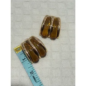 8 Other Reasons Gia Stud Earrings Brown / Gold thumbnail 7