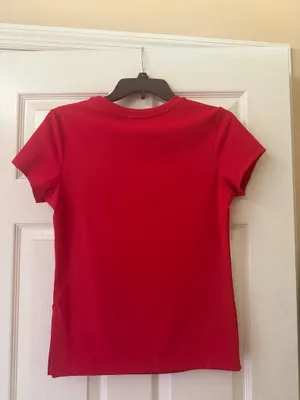 Red fitted cotton tee Size L thumbnail 2