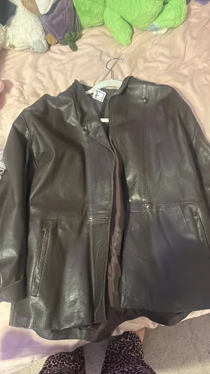 Brown leather jacket Size L thumbnail 1