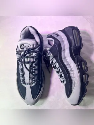 Nike womes 's Black & Gray Mesh Air Max 95 Sneakers thumbnail 8