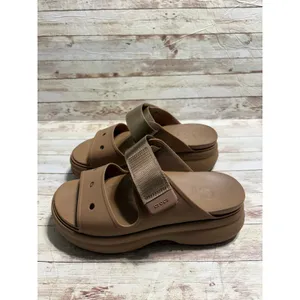 Crocs Soho Two-Strap Platform Sandals Women's Size 10 Sepia Adjustable Strap thumbnail 3