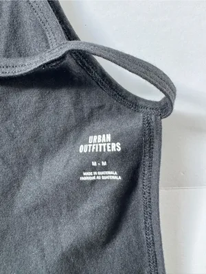 Urban Outfitters Open Back Apron Tank Top Black Medium NWOT thumbnail 5