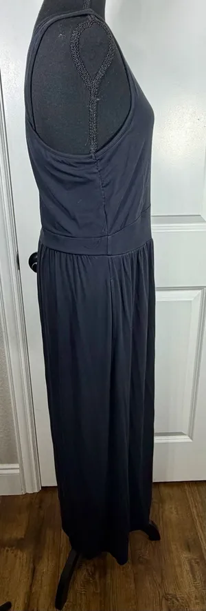 Peach Women's Sleeveless V-Neck Cross-Back Maxi Dress Black Size M thumbnail 3