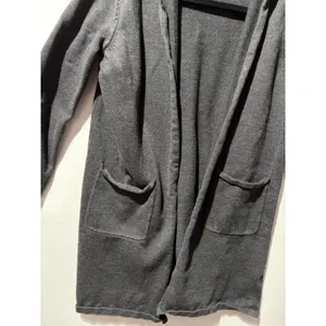Banana Republic Knit Blazer Cardigan Dark Gray Pockets Women's Petite Small‎ thumbnail 4