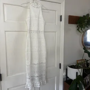 Two Sisters‎ The Label Rivers Dress Size 2 White Lace Illusion Midi Dress Bridal thumbnail 3