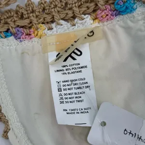 PILYQ PQ SWIM Bikini Top Size Small NWT Romance Crochet Triangle Halter Rainbow thumbnail 11