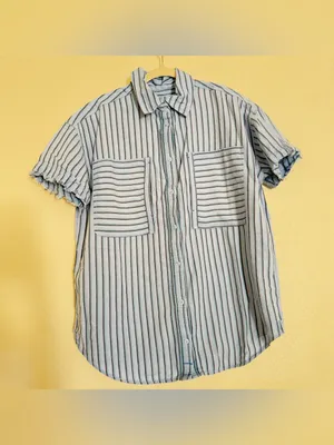 Nwot Free people we the free Christopher linen shirt thumbnail 5