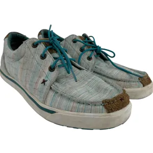 Twisted X Hooey Loper Sneakers Low Round Toe Moisture Wicking Striped Blue 8.5M thumbnail 2