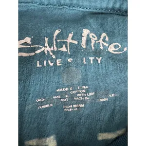 Salt Life Womens Teal Blue I Need A Saltcation Graphic T-Shirt Size‎ Large thumbnail 3