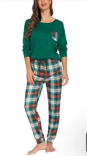 NEW Pajamas Set Top & Pant 2 Pc Loungewear Sleepwear S thumbnail 1