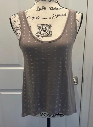American Rag Cie Sleeveless Taupe Brown Tank Top thumbnail 1