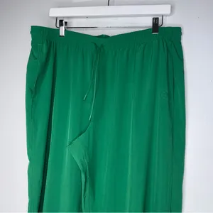 Lululemon Court Rival Wide-Leg Track Pant Regular Green 14 EUC‎ thumbnail 4