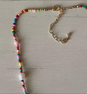 NWOT Happy Multi-Color Beaded Necklace thumbnail 4