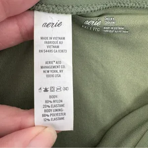 Aerie Cheeky Bikini Bottom Low Cut‎ Olive Army Green Size XXL Vacation Beach NEW thumbnail 5