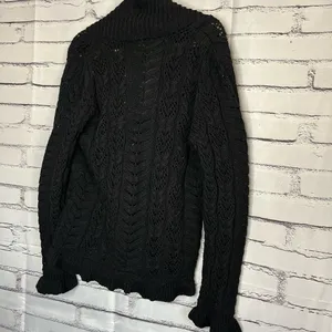 Vintage Lauren Ralph Lauren Black Cotton Puff-Sleeve Button Front Cardigan M Y2K thumbnail 9