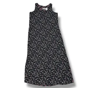 Vintage 90s Y2K Kathie Lee Floral Sleeveless Shift Maxi Dress Black Pink Medium thumbnail 12