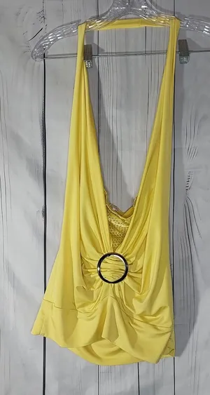 Topia Y2K Plunge V-Neck Halter Backless Festival Rave Clubwear Going Out Top thumbnail 1