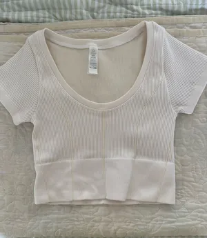 Aerie White Crop Top thumbnail 1