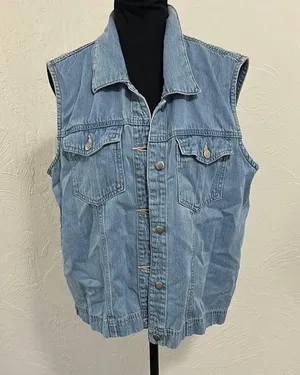 Coldwater Creek Light Blue Denim Vest thumbnail 2
