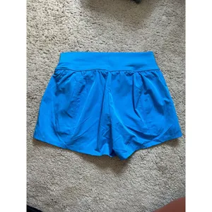 Aerie NWT The Hugger Home Run Shorts in Blue Pockets Drawstring Size Small thumbnail 3