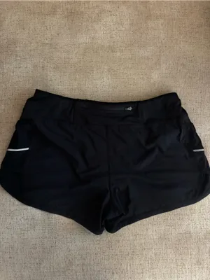 Athleta Black Women's Bike Shorts with Reflective Trim Size Large thumbnail 6