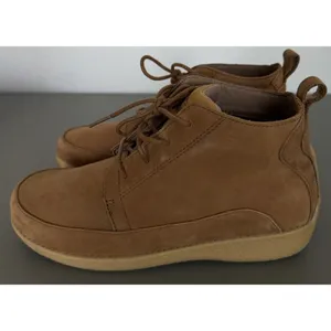 Duluth Trading Co Seneca Falls Leather Laced Ankle Boots Moc Toe Tan Brown W 9.5 thumbnail 2