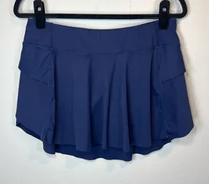 Zyia Active Skort Skirt Navy Blue Mini Pockets Golf Pickleball Athletic Size Lg thumbnail 1