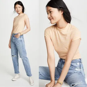 Free People • Night Sky Tee pink stripe Summer Rose baby t shirt thumbnail 2