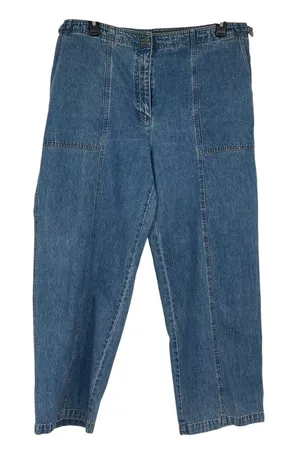 Lauren Jeans Co Ralph‎ Lauren Womens 18W Blue Denim Straight Leg Pants Classic thumbnail 1